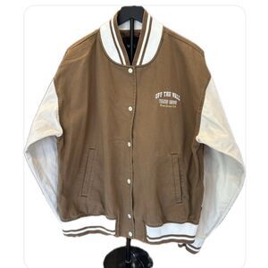 Vans NWOT Music Lovers Club Varsity Jacket Brown Unisex XL